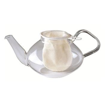 Biały woreczek na herbatę sypaną Westmark, ø 7 cm