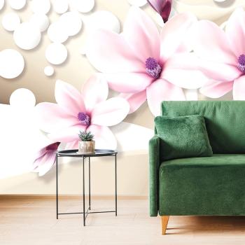 Tapeta magnolii na abstrakcyjnym tle - 150x100