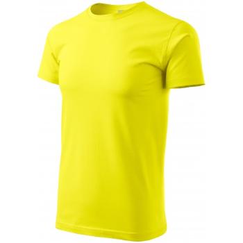 Prosta koszulka męska, cytrynowo żółty, L
