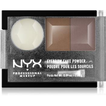 NYX Professional Makeup Eyebrow Cake Powder paleta do regulacji brwi odcień 03 Taupe/Ash 2.65 g