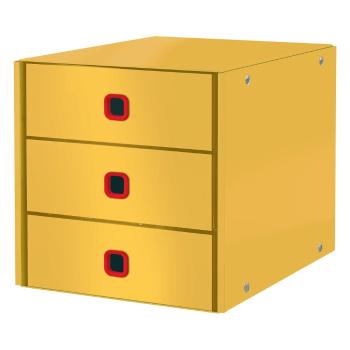 Żółty pojemnik z 3 szufladkami Click&Store – Leitz