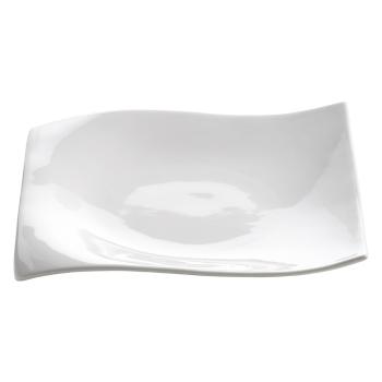 Biały porcelanowy talerz deserowy Maxwell & Williams Motion, 18x18 cm