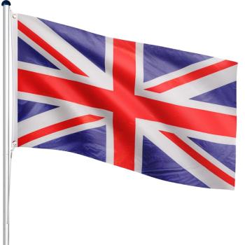 Maszt flagowy w komplecie flaga Wielkiej Brytanii - 650 cm