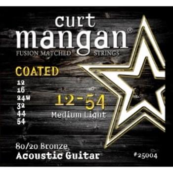 Curt Mangan 12-54 80/20 Bronze Med L Coated Struny Do Gitary Akustycznej