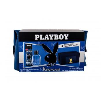 Playboy King of the Game For Him zestaw Edt 60 ml + Dezodorant 150 ml + Kosmetyczka dla mężczyzn