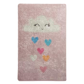 Różowy antypoślizgowy dywan dziecięcy Conceptum Hypnose Baby Cloud, 140x190 cm