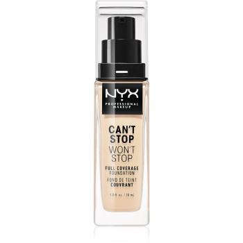 NYX Professional Makeup Can't Stop Won't Stop Full Coverage Foundation podkład mocno kryjący odcień 02 Alabaster 30 ml