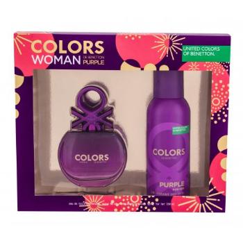 Benetton Colors de Benetton Purple zestaw Edt 80 ml + Dezodorant 150 ml dla kobiet