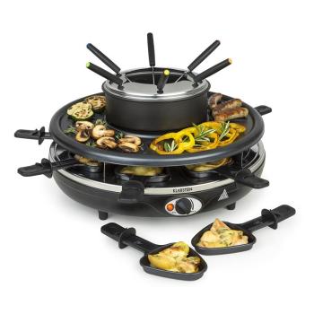 Klarstein Fonduelette, grill elektryczny, raclette i fondue, 1 l, 1350 W, Ø 38 cm, 8 osób