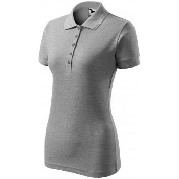 Damska elegancka koszulka polo, ciemnoszary marmur, XL