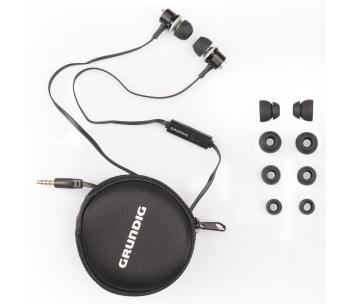 Grundig - Słuchawki z mikrofonem JACK 3,5 mm czarne