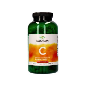 SWANSON Vitamin C 1000mg with Rose Hips - 250caps.