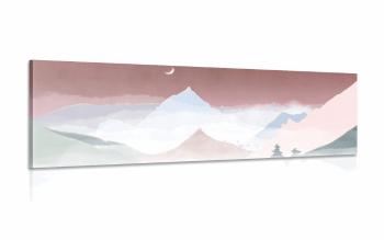 Obraz majestatyczne pastelowe góry - 150x50