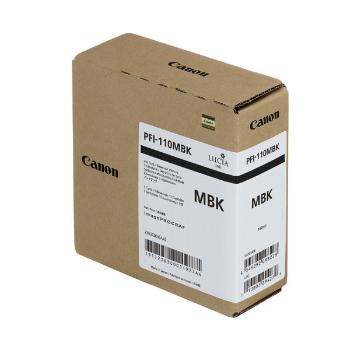 Canon originální ink PFI110MBK, matt black, 160ml, 2363C001, Canon imagePROGRAF TX-2000, TX-3000, TX-3000, TX-4000