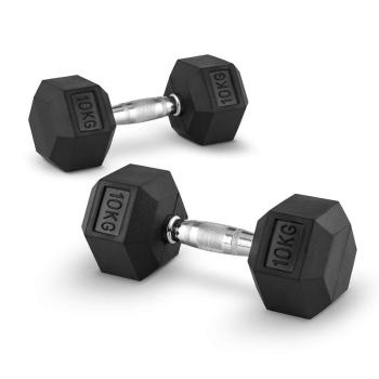 Capital Sports Hexbell, hantle jednoręczne, dumbbell, 2 × 10 kg