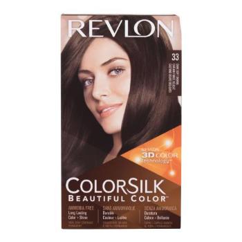 Revlon Colorsilk Beautiful Color farba do włosów Farba do włosów 59,1 ml + utleniacz 59,1 ml + odżywka 11,8 ml + rękawiczki W 33 Dark Soft Brown