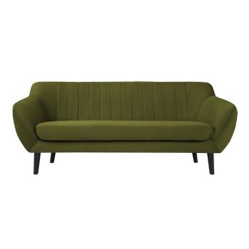 Zielona aksamitna sofa Mazzini Sofas Toscane, 188 cm
