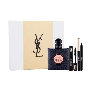 Yves Saint Laurent Black Opium zestaw Edp 50ml + 2ml Mascara Volume Effet Faux Cils 1 + 0,8g Eye Pencil Waterproof No.1 dla kobiet