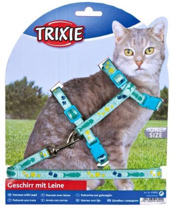 Uprząż (trixie) ze smyczą dla kota przeszyta wstążką - 22-36cm/10mm