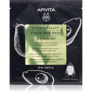 Apivita Express Beauty Avocado maska nawilżająca w płacie do łagodzenia 10 ml