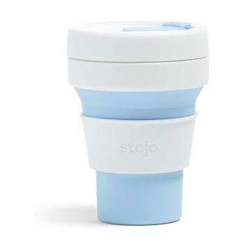 Biało-niebieski składany kubek Stojo Pocket Cup Sky, 355 ml