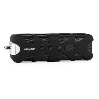 OneConcept Black Know, przenośny głośnik Bluetooth, AUX, akumulator, kolor czarny