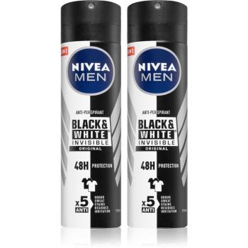 Nivea Men Black & White Invisible Original antyprespirant w sprayu (wygodne opakowanie) dla mężczyzn