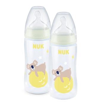 NUK Butelka dla dzieci First Choice ⁺ Night 300 ml, koala w podwójnym opakowaniu