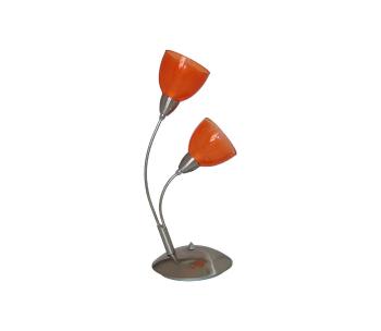 Lampa stołowa CARRAT matowy chrom/ pomarańczowy