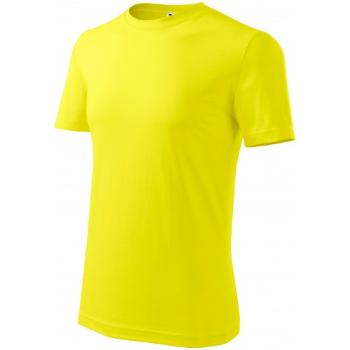 Klasyczna koszulka męska, cytrynowo żółty, XL