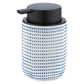 Ceramiczny dozownik do mydła z niebiesko-białym dekorem Wenko Nole, 300 ml