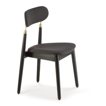 Czarne krzesło z drewna dębowego EMKO Textum Alana