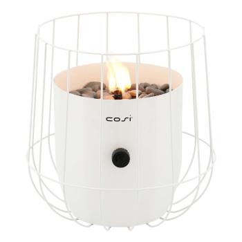 Biała lampa gazowa Cosi Basket, wys. 31 cm