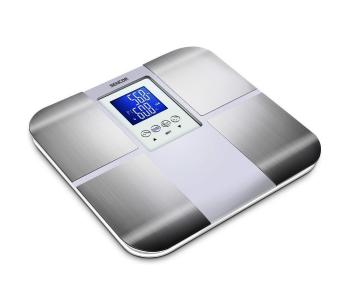 Sencor - Inteligentna osobista waga fitness z wyświetlaczem LCD 2xCR2032 stal nierdzewna/biała