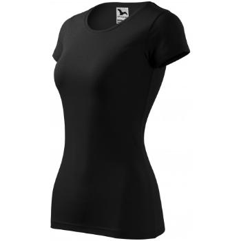 Koszulka damska slim-fit, czarny, XL