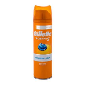 Gillette Fusion5 Ultra Sensitive + Cooling 200 ml żel do golenia dla mężczyzn uszkodzony flakon