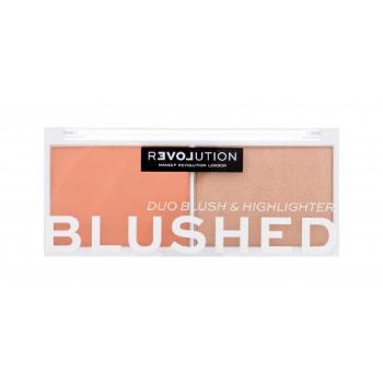 Revolution Relove Colour Play Blushed Duo Blush & Highlighter 5,8 g paletka do konturowania dla kobiet Queen