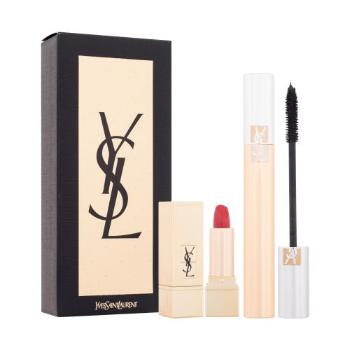 Yves Saint Laurent Volume Effet Faux Cils zestaw Tusz do rzęs Mascara Volume Effet Faux Cils 7,5 ml + Pomadka Rouge Pur Couture 1,3 g 1 W 01 Black