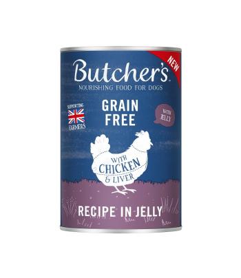 BUTCHER'S Original Recipe in Jelly, karma dla psa, kawałki z kurczakiem w galaretce, 400g