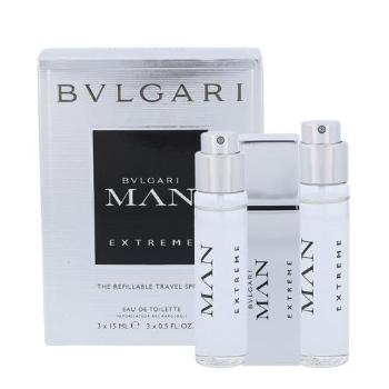 Bvlgari Bvlgari Man Extreme 3x15 ml woda toaletowa dla mężczyzn Uszkodzone pudełko