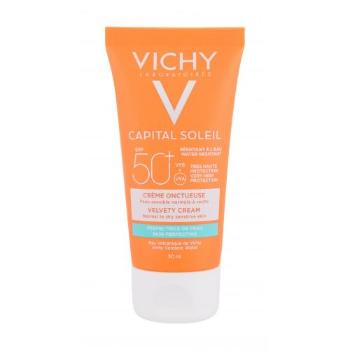 Vichy Capital Soleil Velvety Cream SPF50+ 50 ml preparat do opalania twarzy dla kobiet Uszkodzone pudełko