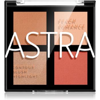 Astra Make-up Romance Palette paletka do konturowania twarzy do twarzy odcień 01 Peach Romance 8 g