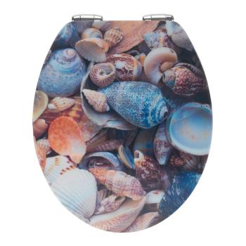Deska sedesowa z obrazkiem 3D z łatwym domknięciem Wenko Sea Shell, 44,5x38 cm