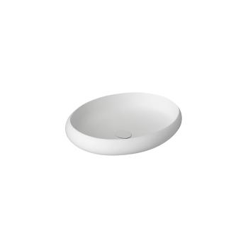 Biała owalna umywalka Sapho Thin, 60x40 cm