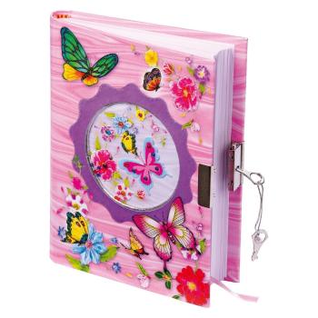 Różowy pamiętnik da dzieci Legler Butterfly
