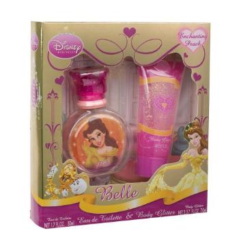 Disney Princess Belle zestaw Edt 50 ml + Żel do ciała z brokatem 70 ml dla dzieci