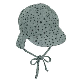 Sterntaler Odwracalna czapka z daszkiem i ochroną karku ciemnozielona