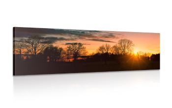 Obraz piękny zachód słońca - 135x45