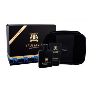 Trussardi Black Extreme zestaw Edt 100 ml + Żel pod prysznic 100 ml + Kosmetyczka dla mężczyzn Uszkodzone pudełko