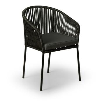 Zestaw 2 czarnych krzeseł ogrodowych Le Bonom Trapani